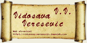 Vidosava Verešević vizit kartica